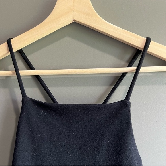 Abercrombie & Fitch Black Spaghetti Strap Bodysuit with Silver Ring Detail - Picture 2 of 9